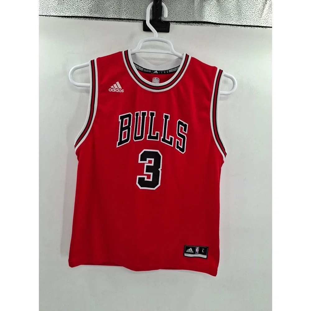 Chicago Bulls Adidas Dwyane Wade Large 14/16 Basketball‎ Jersey